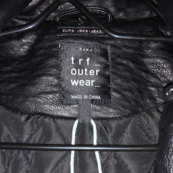 Zara TRF Leather Jacket Small - Picture 2 of 3